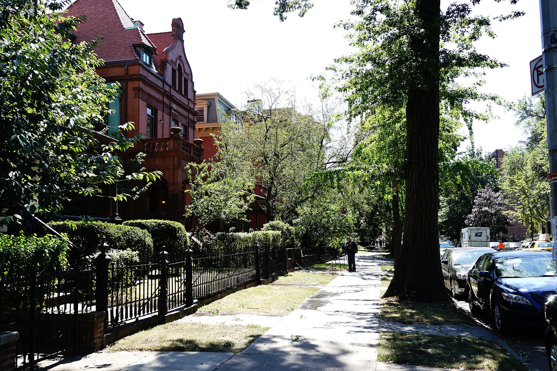 Historic freestanding mansion and lush tree canopy in Clinton Hill Brooklyn