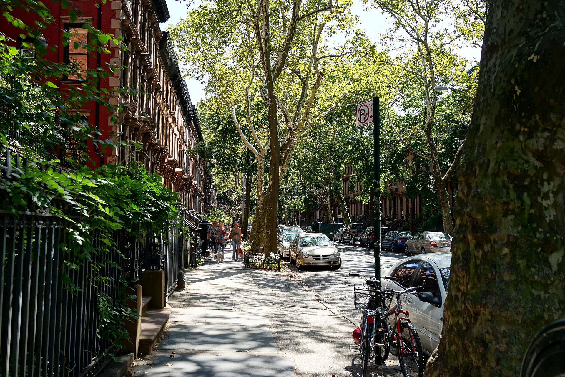 Historic brownstone rows adjacent to Fort Greene Park in Brooklyn