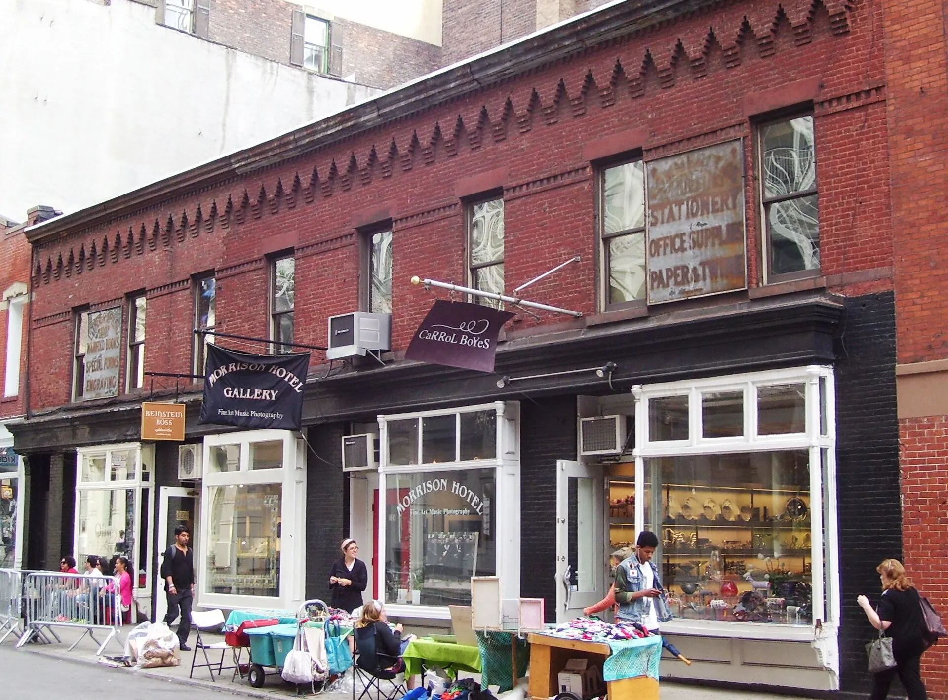 Ornate cast-iron building facades along Greene Street in SoHo