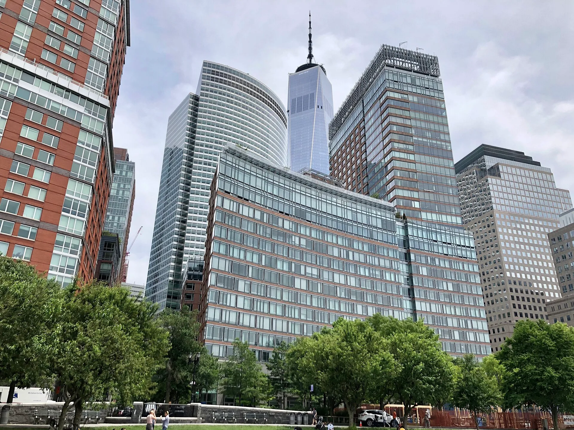 Battery Park City waterfront esplanade and parkland along the Hudson River