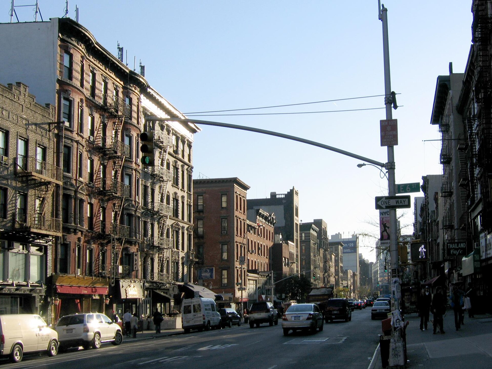 Historic rowhouses surrounding Tompkins Square Park in the East Village