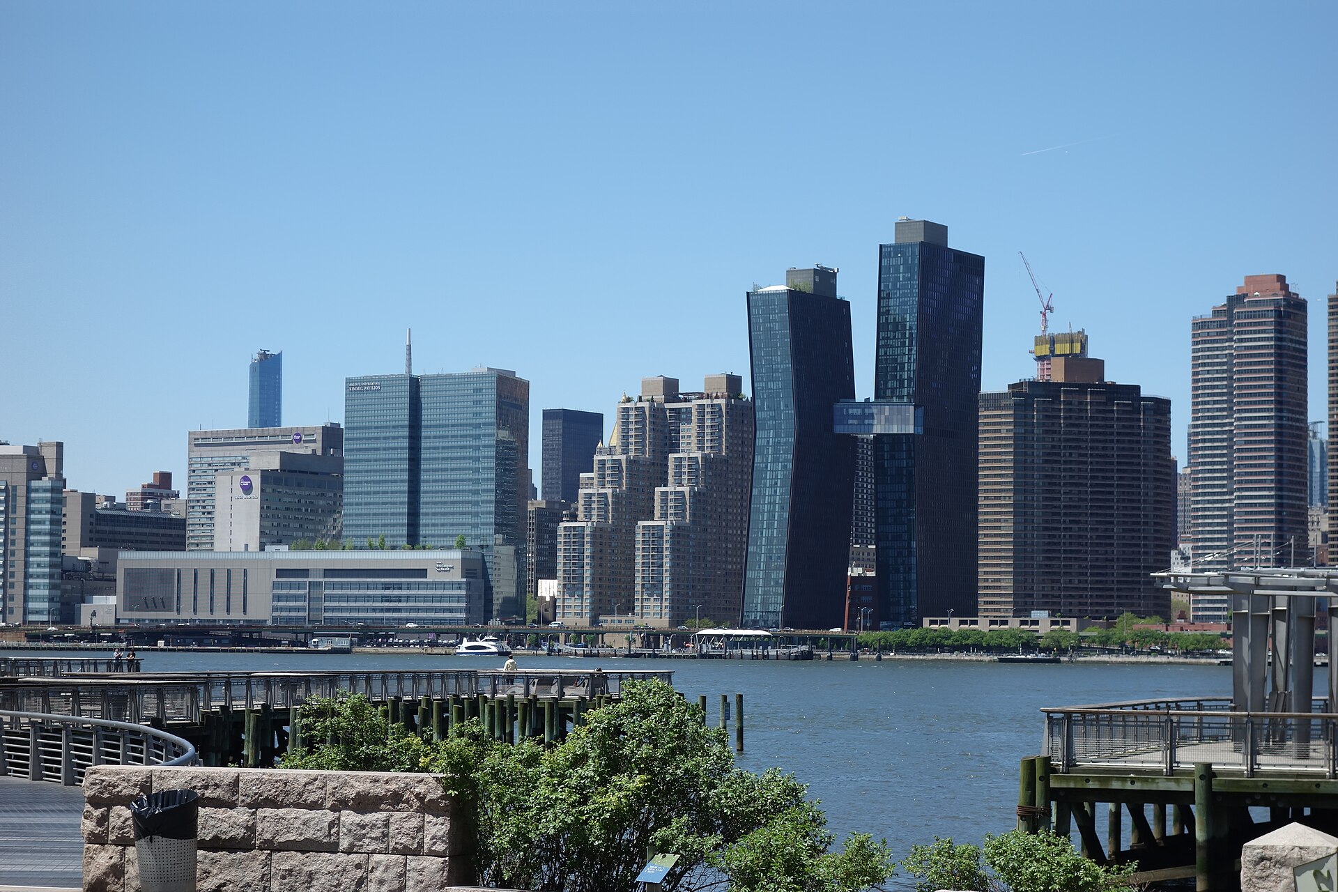 Brutalist architecture of Kips Bay Towers designed by I.M. Pei in Manhattan