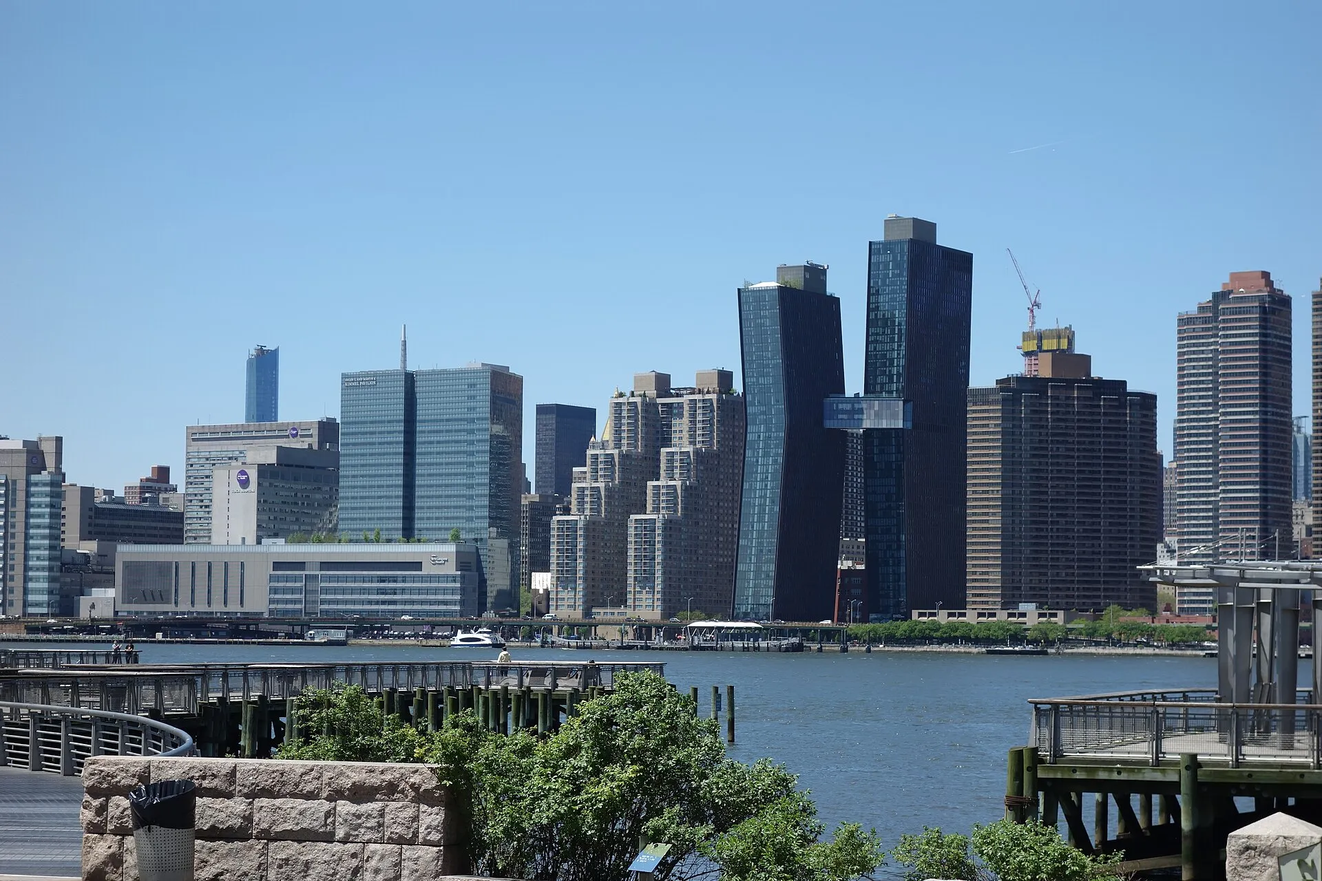 Brutalist architecture of Kips Bay Towers designed by I.M. Pei in Manhattan