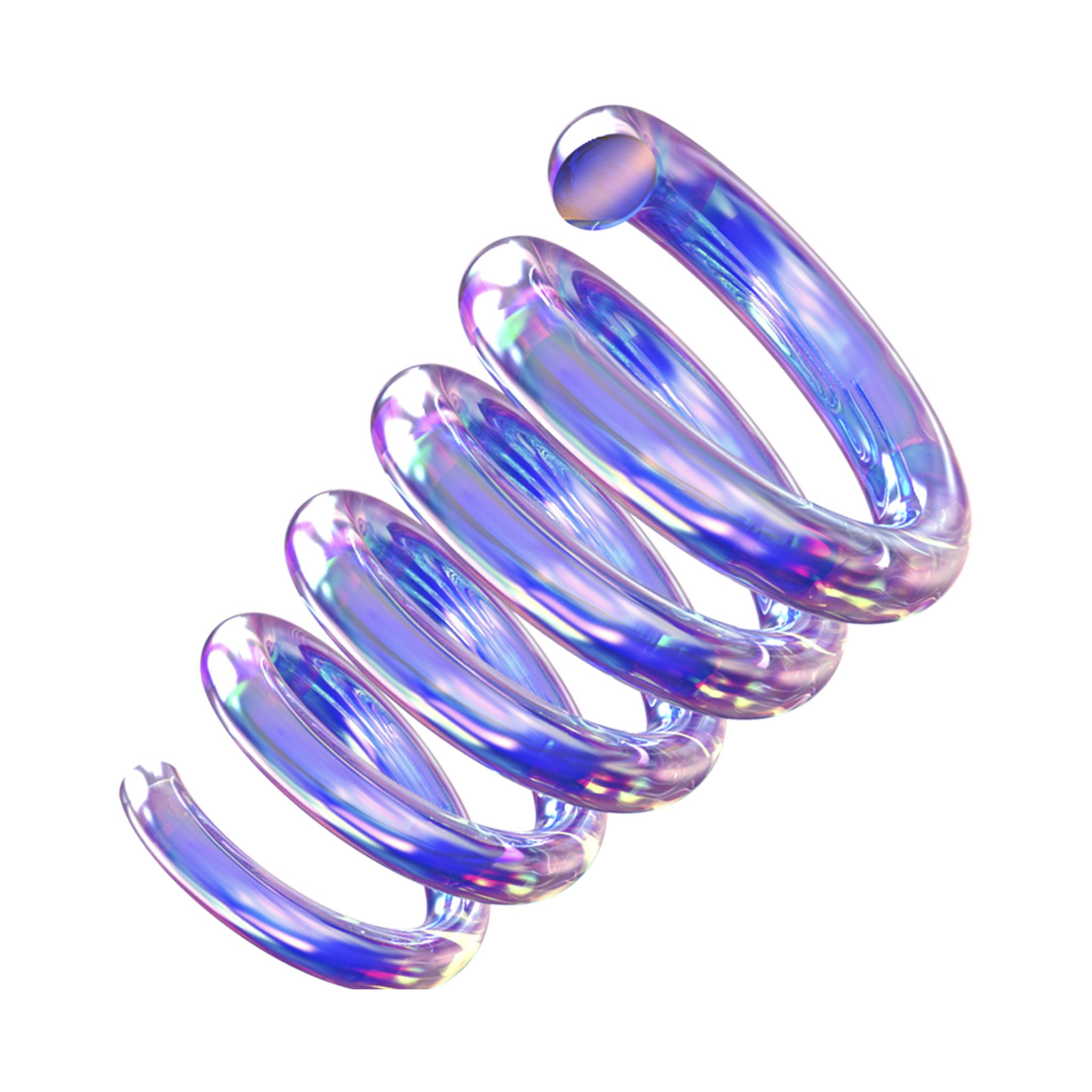 Abstract iridescent spiral