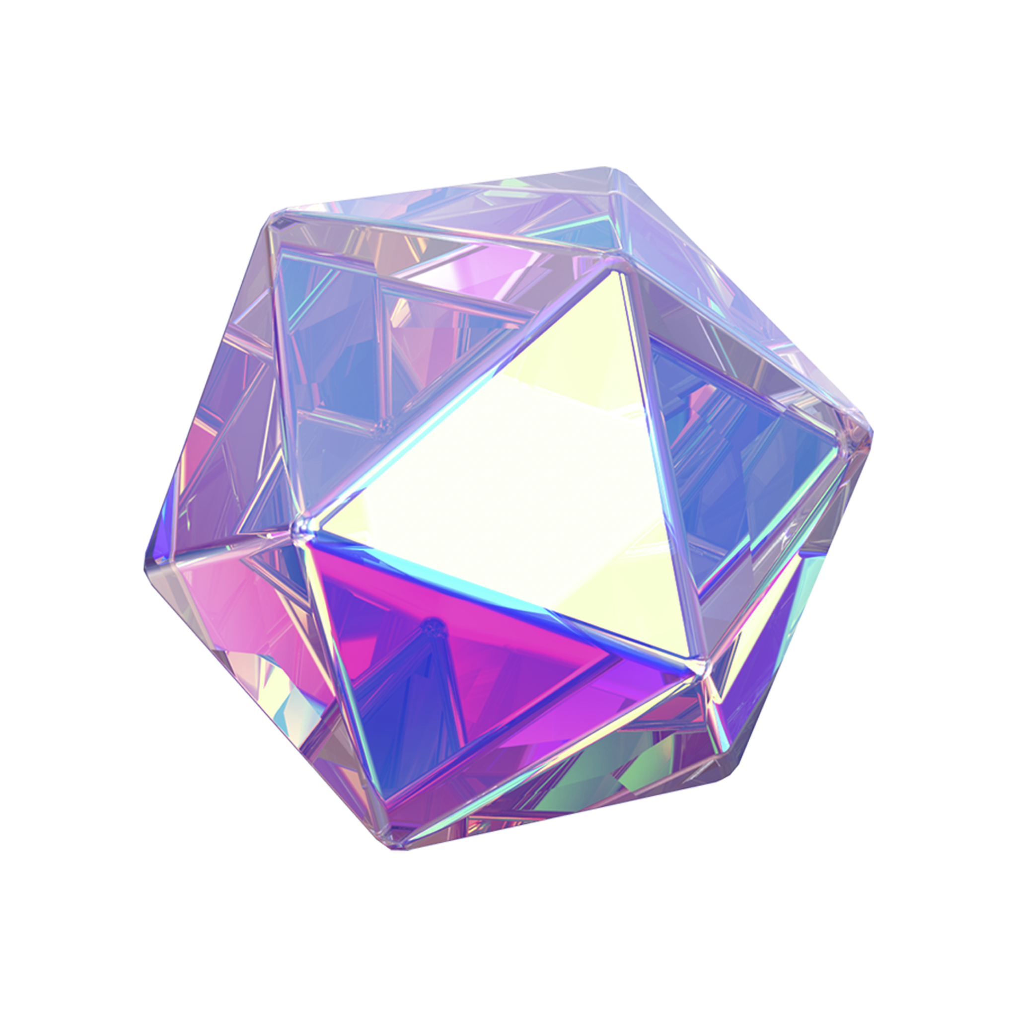 Abstract iridescent shape