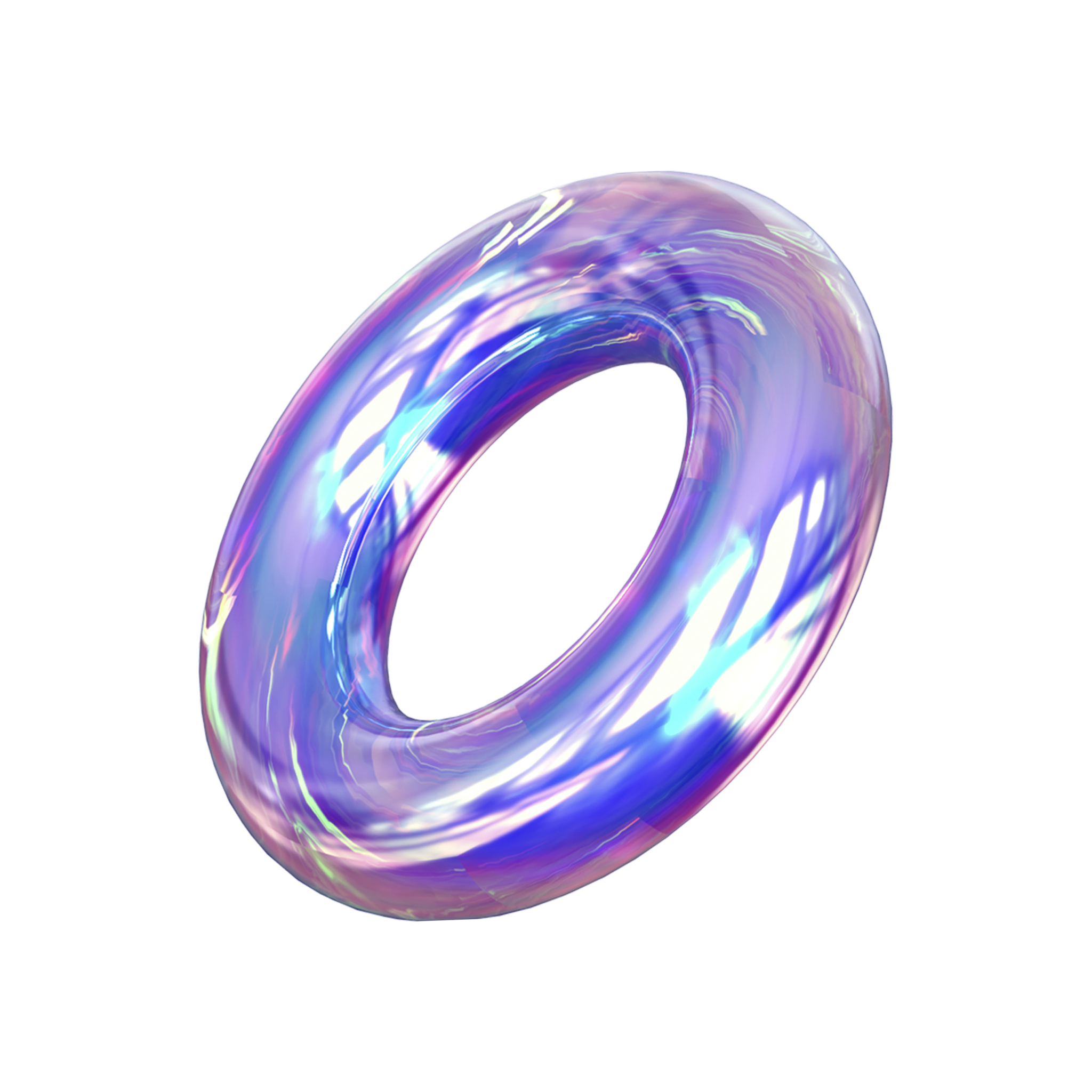 Abstract iridescent shape