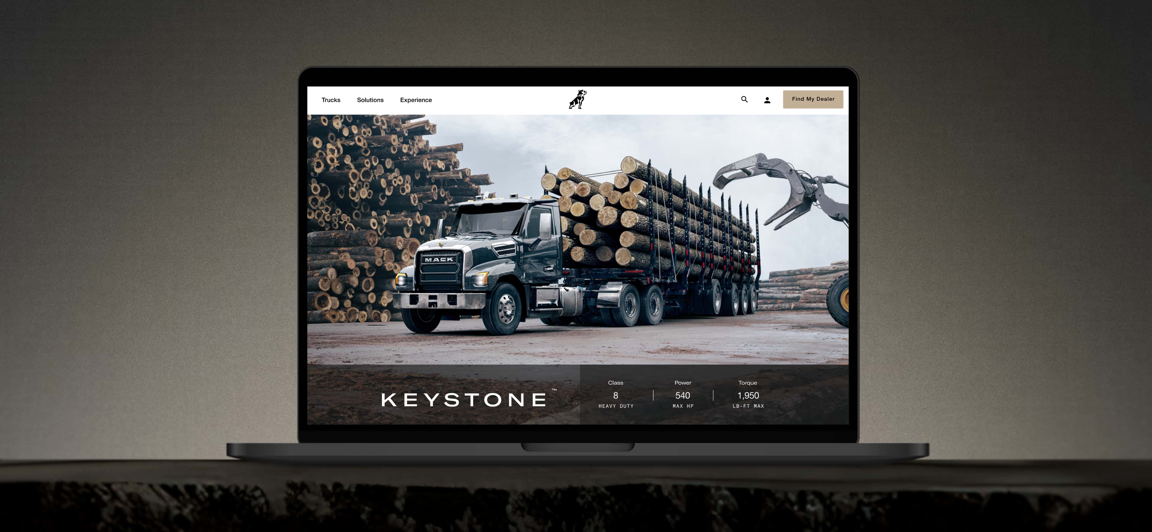 Mack Truck Keystone Landing Page