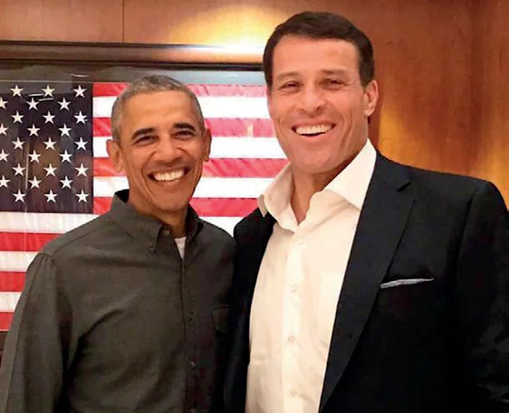 Tony Robbins mit Barack Obama