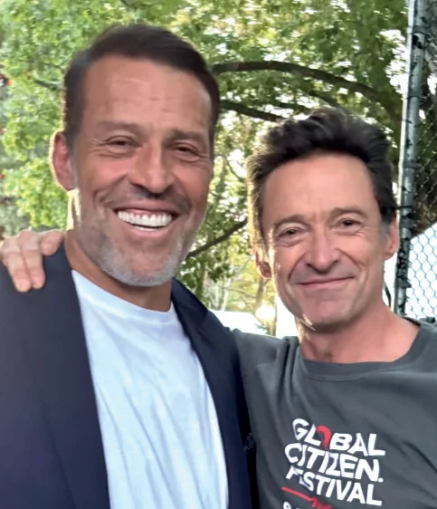 Tony Robbins mit Hugh Jackman