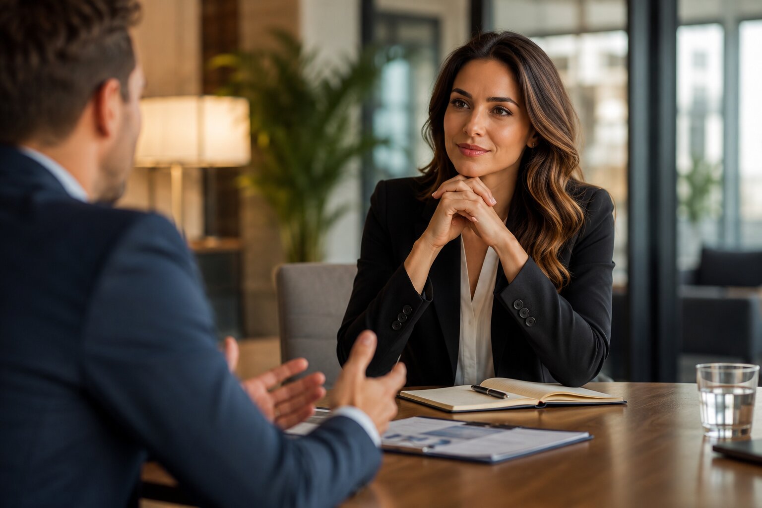 woman shows how to negotiate