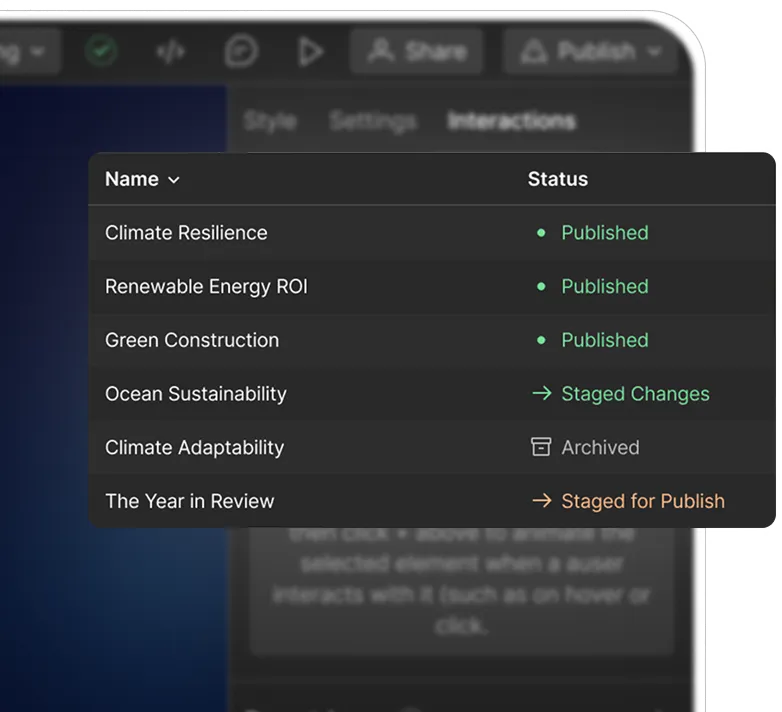 Published CMS collection items 