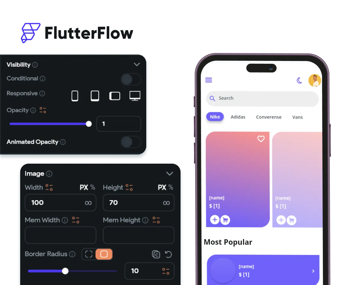 Mobile App using Flutterflow 
