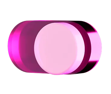 A glossy, rounded toggle switch icon in shades of pink and purple, displaying an on/off design.
