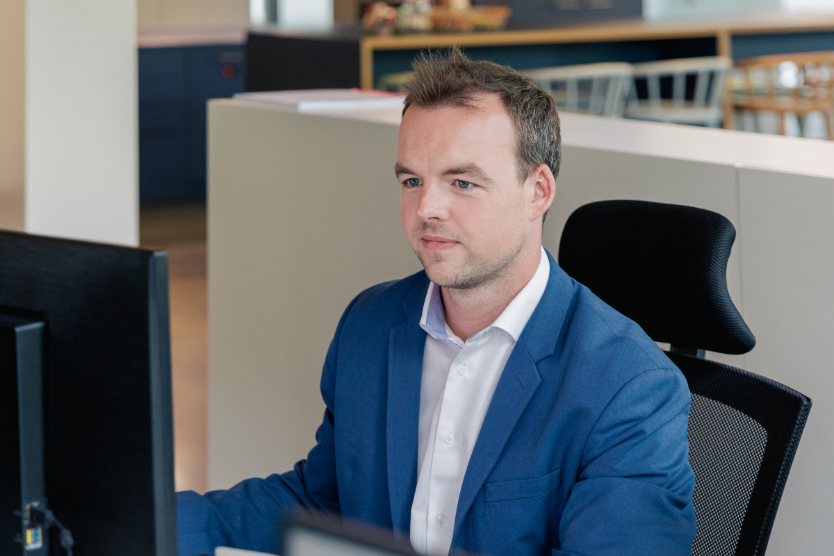 Tijdens je sollicitatieproces ontmoet je onze zaakvoerder, Tanguy.