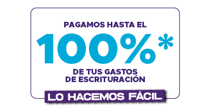 Pagamos hasta el 100% de tus gastos de escrituración