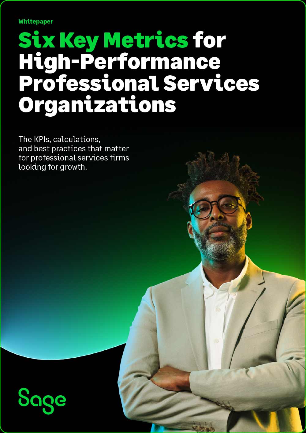 Cover of the whitepaper, Six Key Metrics for High-Performance Professional Services Organizations