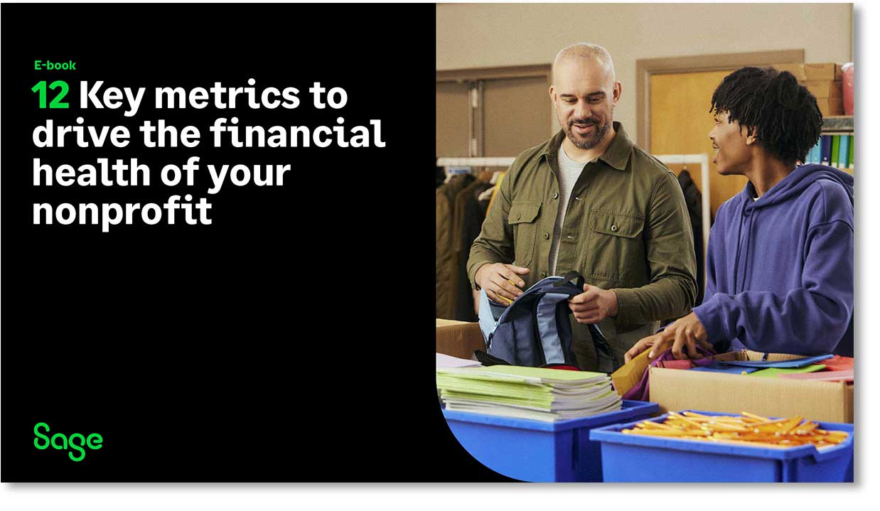 Cover of 12 key metrics to drive the financial health of your nonprofit