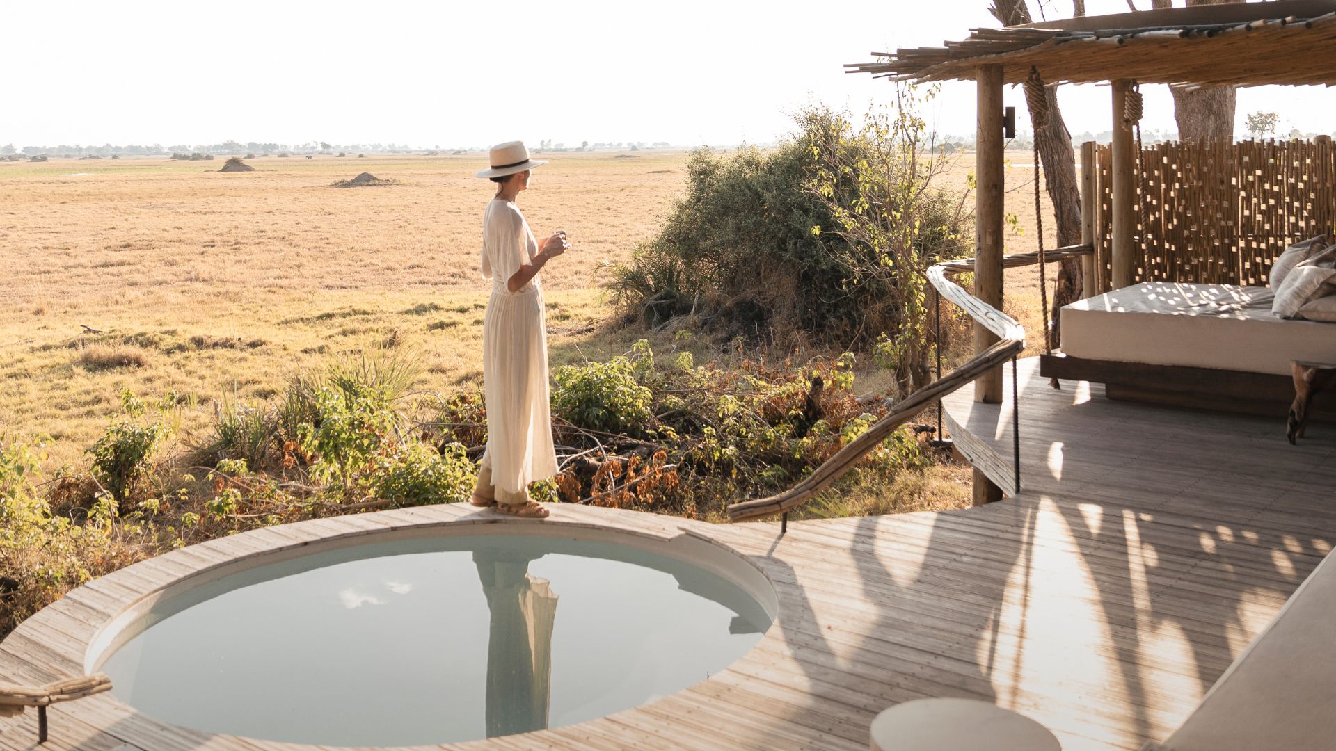 Each suite has its own plunge pool and sun deck for private wildlife viewing and relaxation.