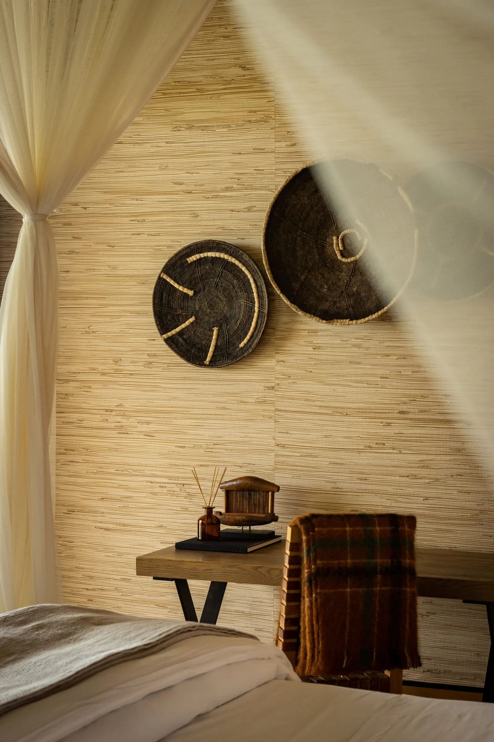 Modern décor with local textures and art, blending seamlessly with the natural surroundings.