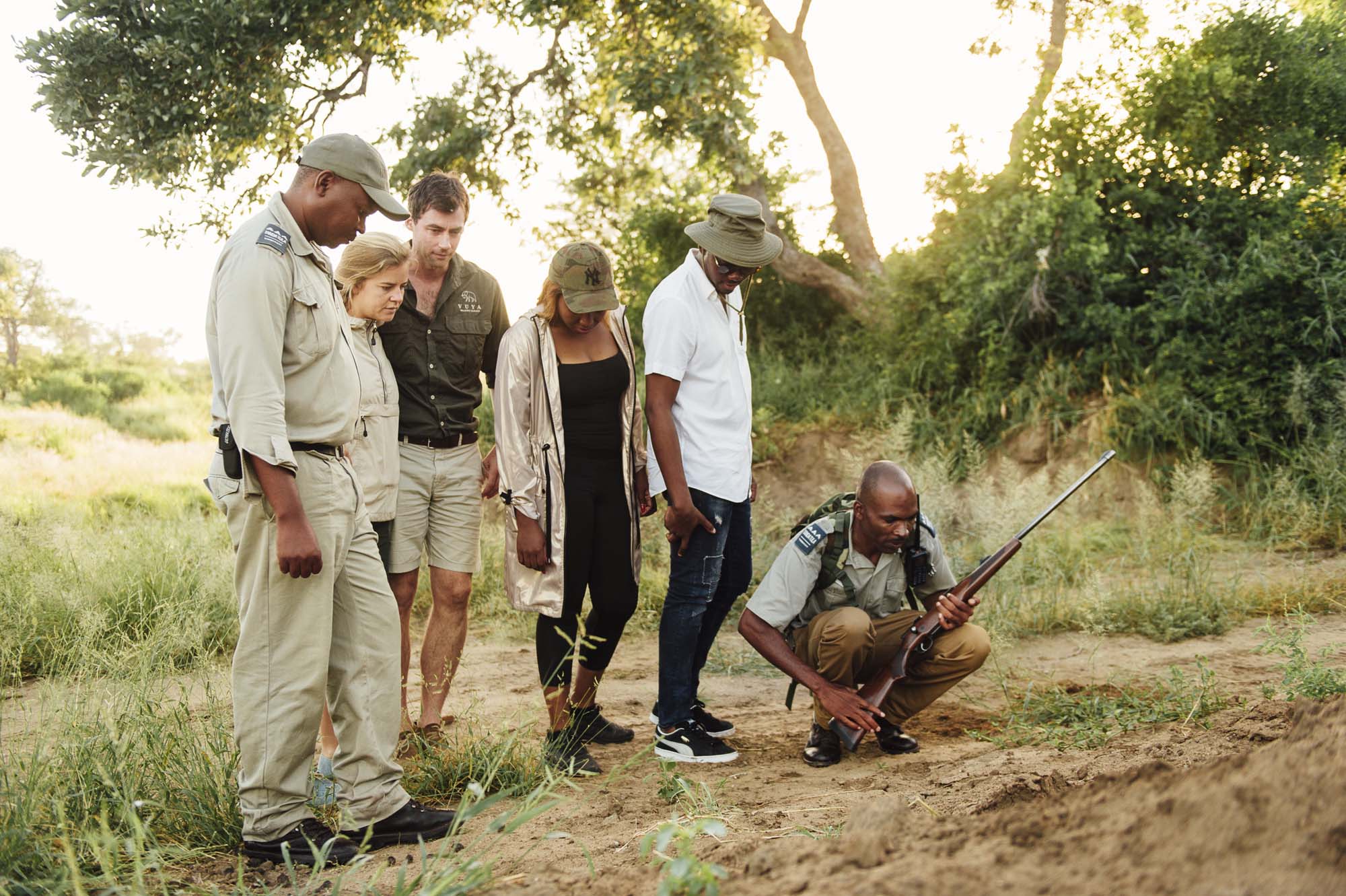 Hands-on learning about anti-poaching, tracking, and local wildlife projects.