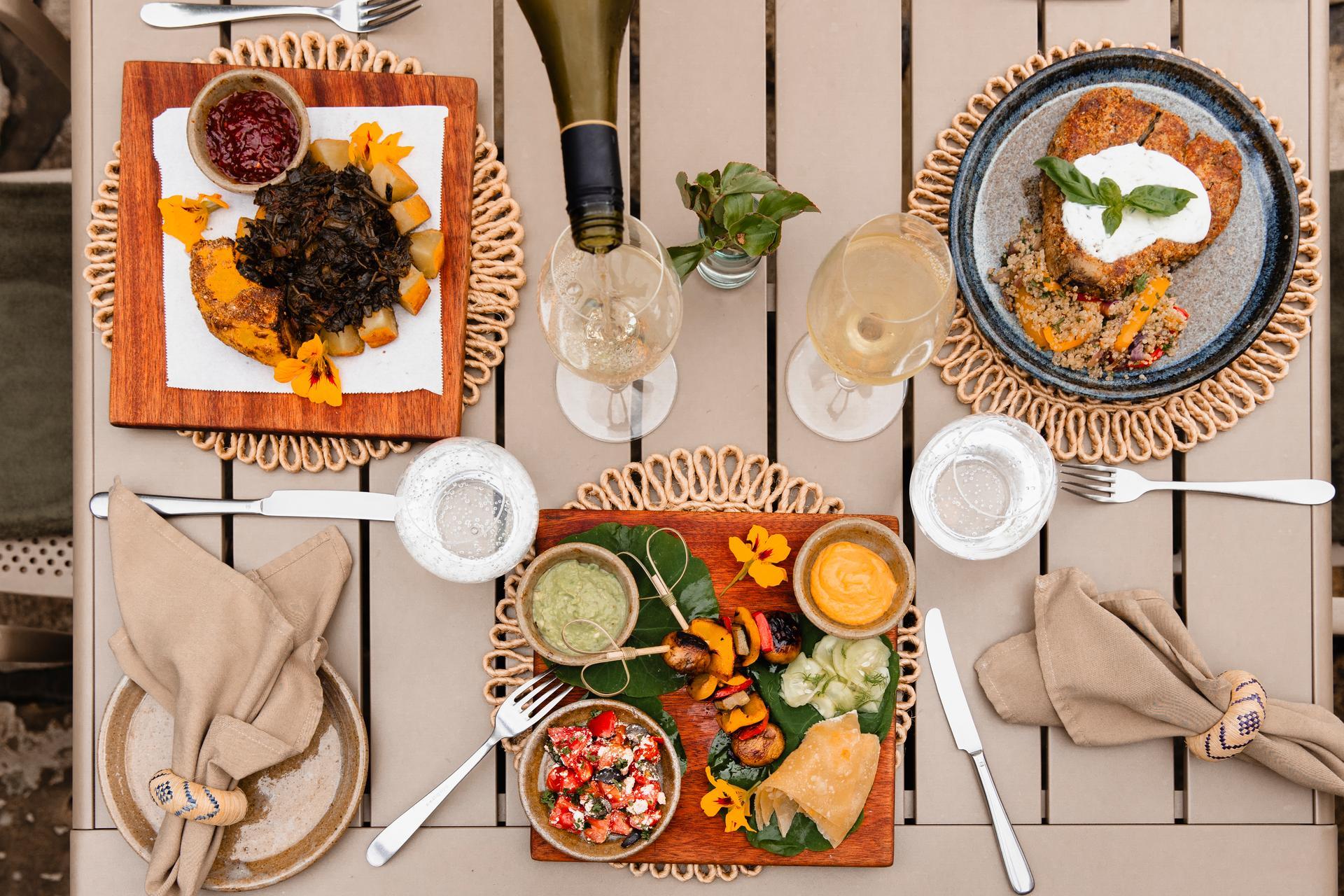 Enjoy fresh, seasonal meals sourced from the lodge’s gardens and nearby communities—celebrating local ingredients and low-impact living.