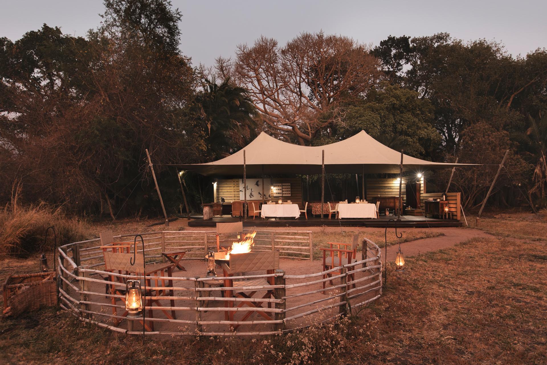 The camp runs on solar energy and follows eco principles to preserve the wild environment.
