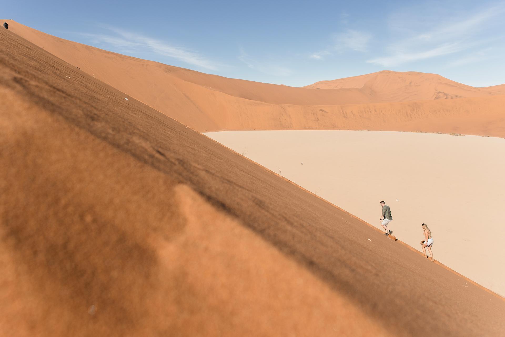 Cool off after desert adventures in the infinity pool overlooking the sweeping dunes and plains.

