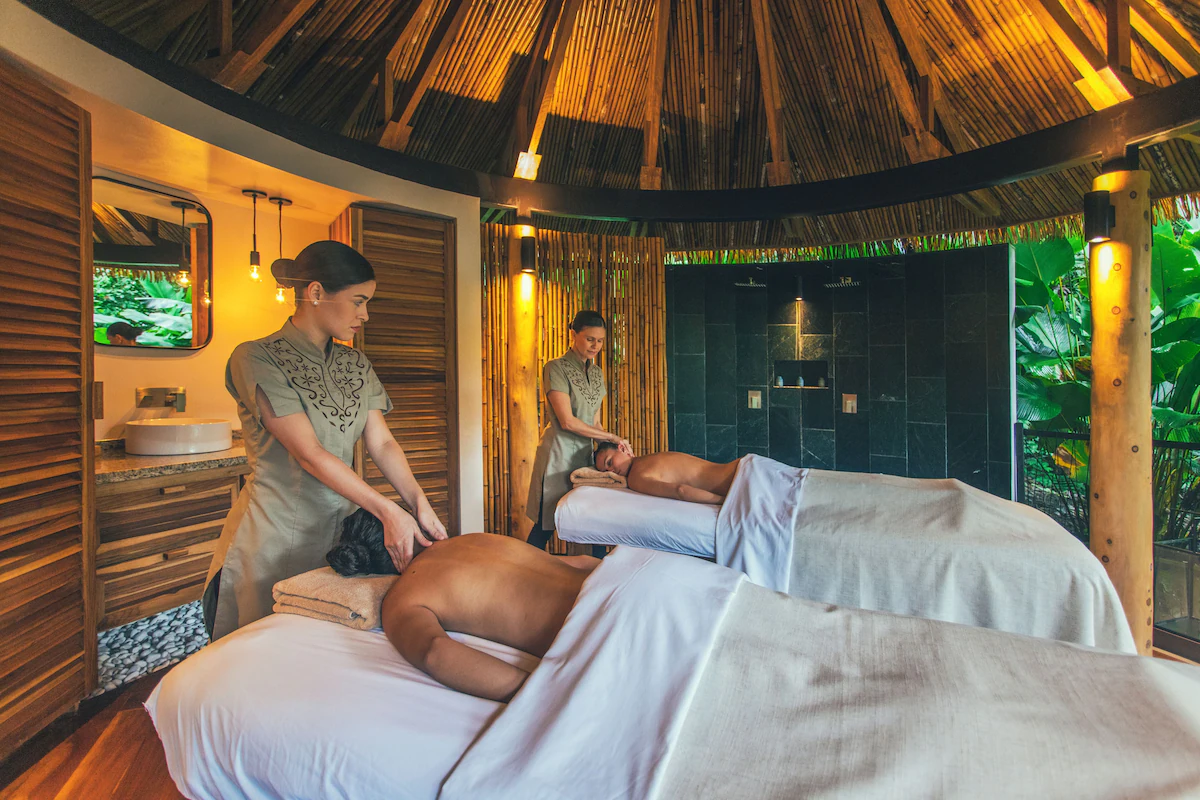 Restorative spa therapies and naturally heated pools surrounded by nature.