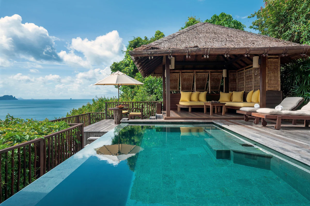 Private villas featuring spectacular views across Phang Nga Bay.
