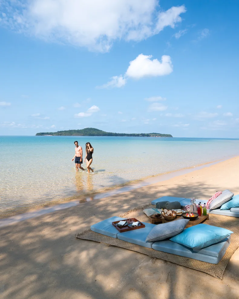 A secluded tropical island dedicated entirely to guests.