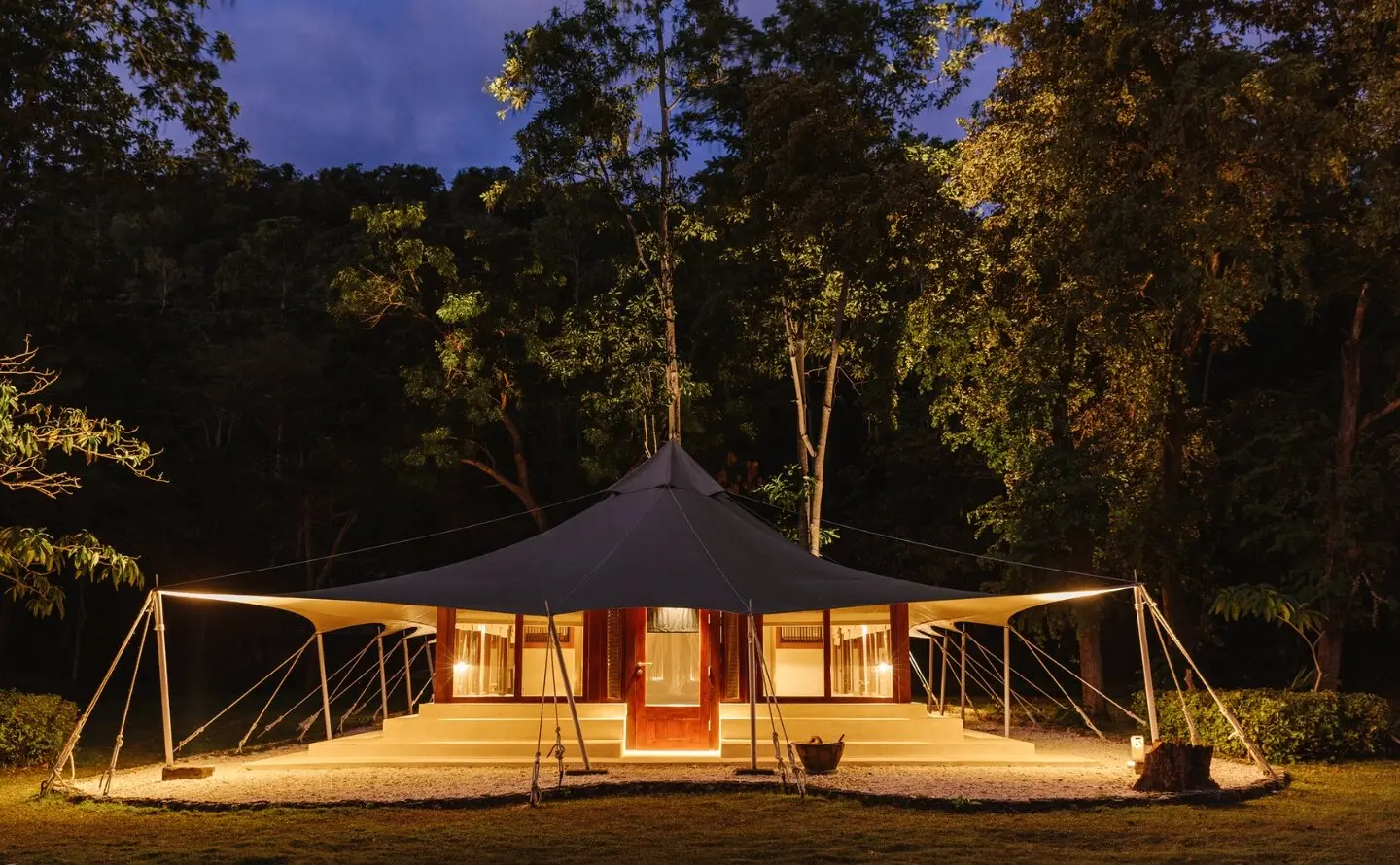 Book eight tents or more to make Amanwana your own private camp.