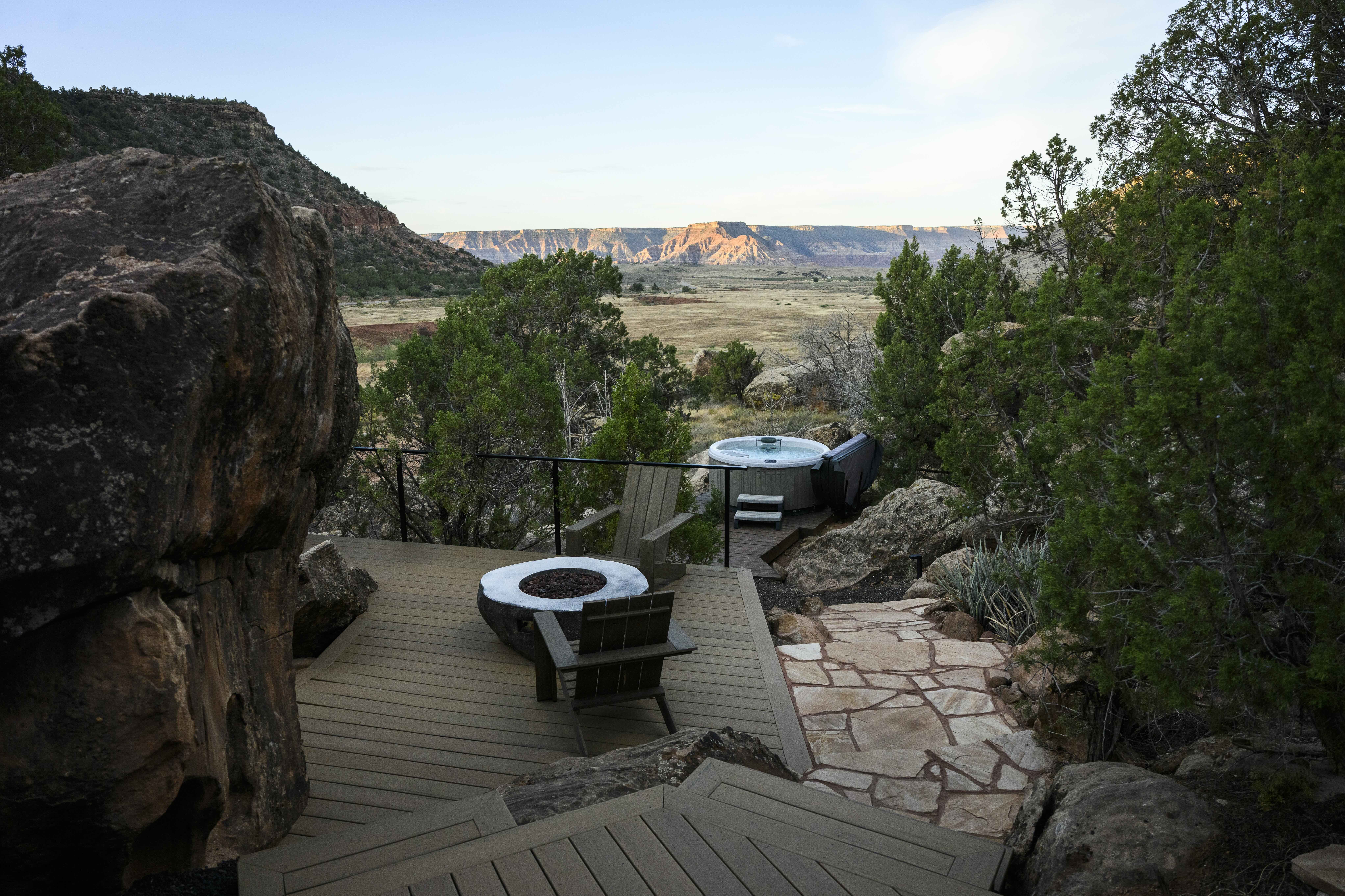 Relax beneath the open desert sky.
