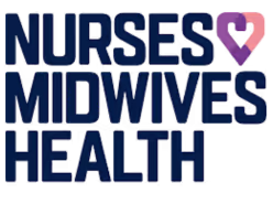 Logo reading 'Nurses Midwives Health'