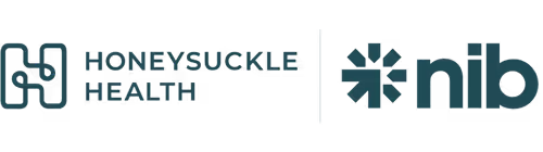 Honeysuckle Health and nib logos 