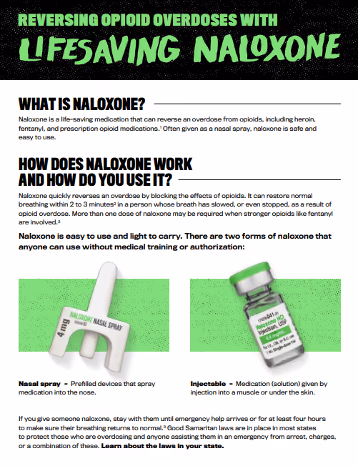 CDC Lifesaving Naloxone
