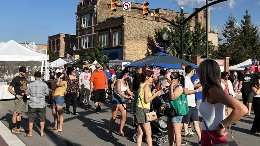 Volunteers helping at the Downtown Gary Marketplace Event