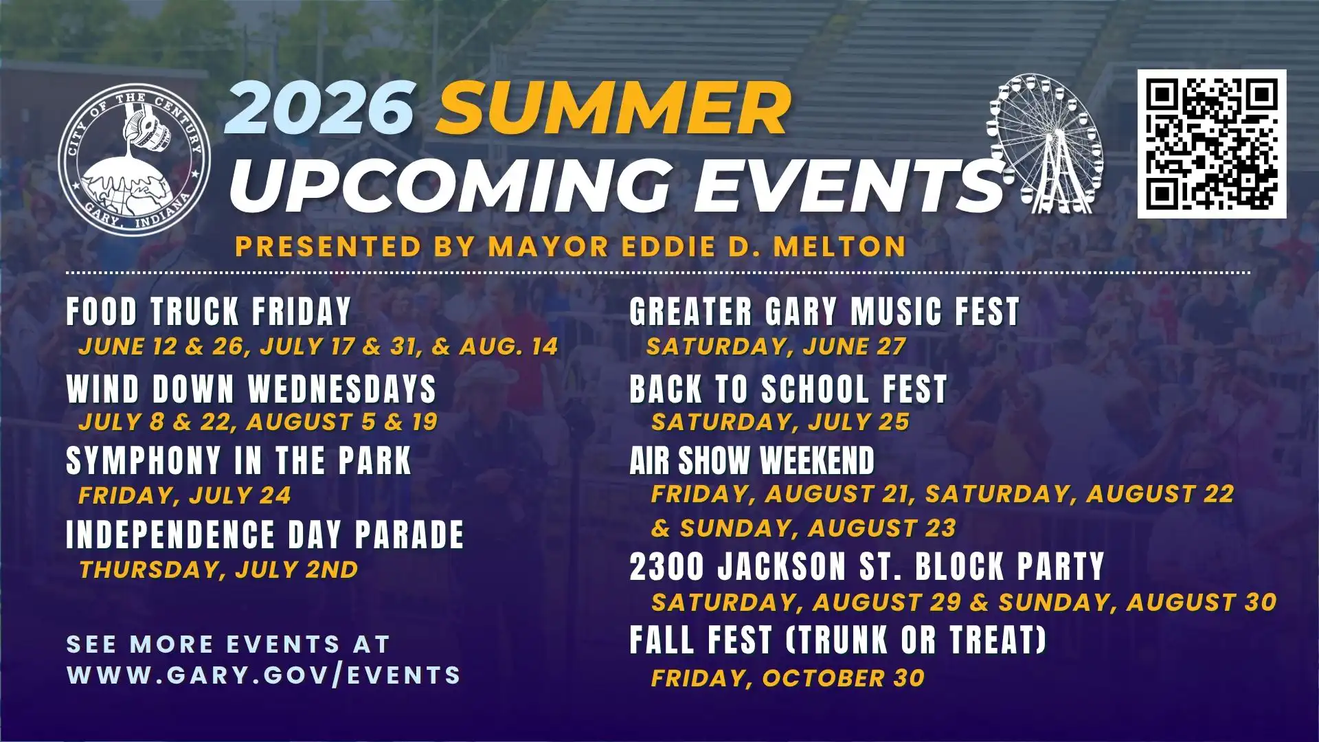 City of Gary 2026 Upcoming Events