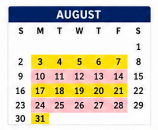 August Collection Dates