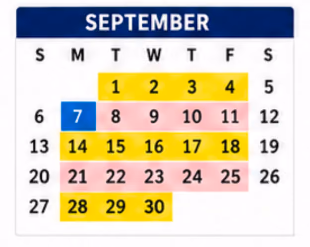September Collection Dates