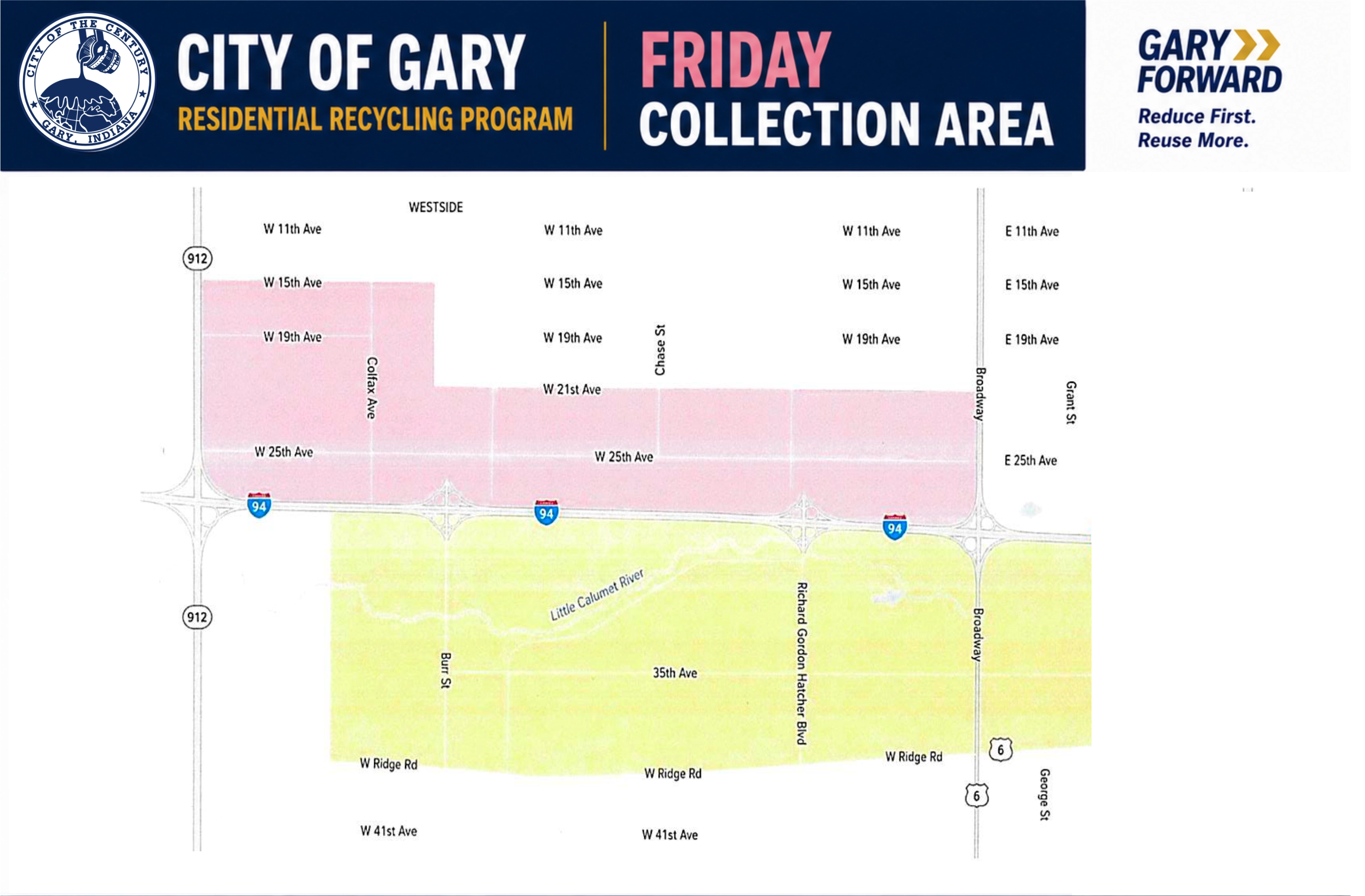Friday Collection Area Map