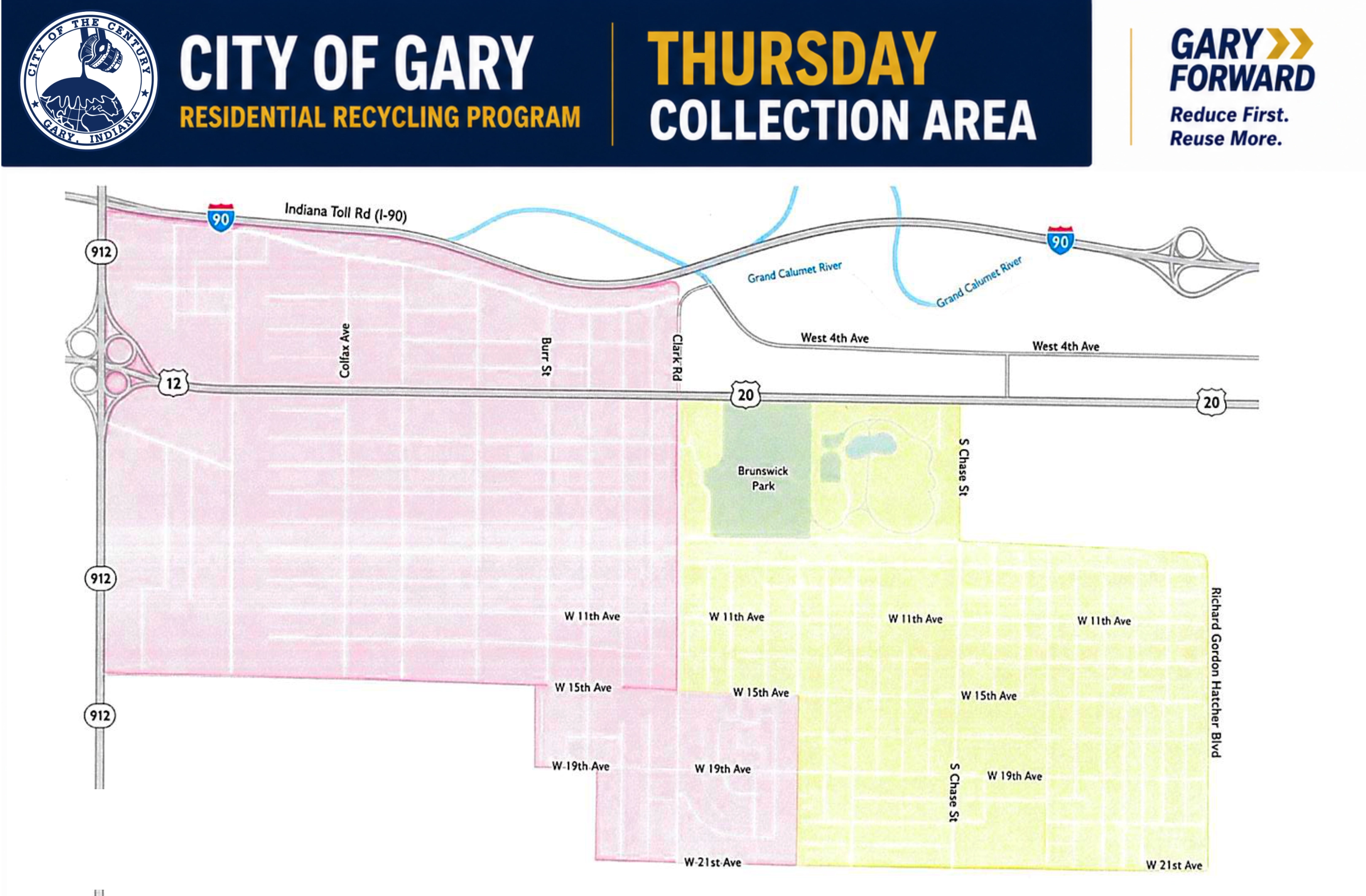 Thursday Collection Area Map