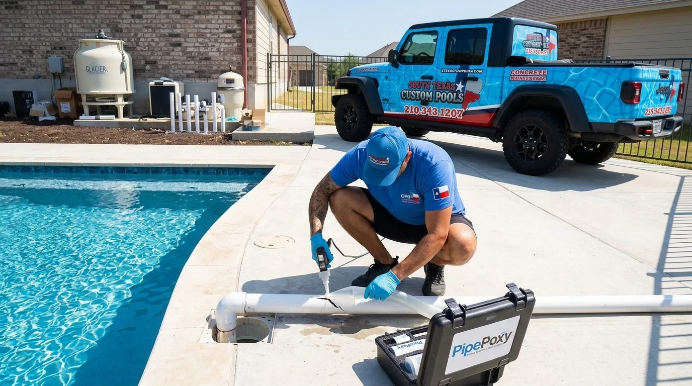Cracked Pool Pipe Repair in San Antonio, TX