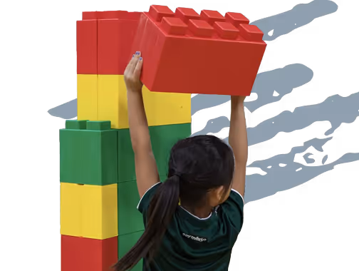 Child playing with blocks