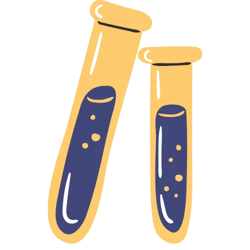 2 test tubes representing experience