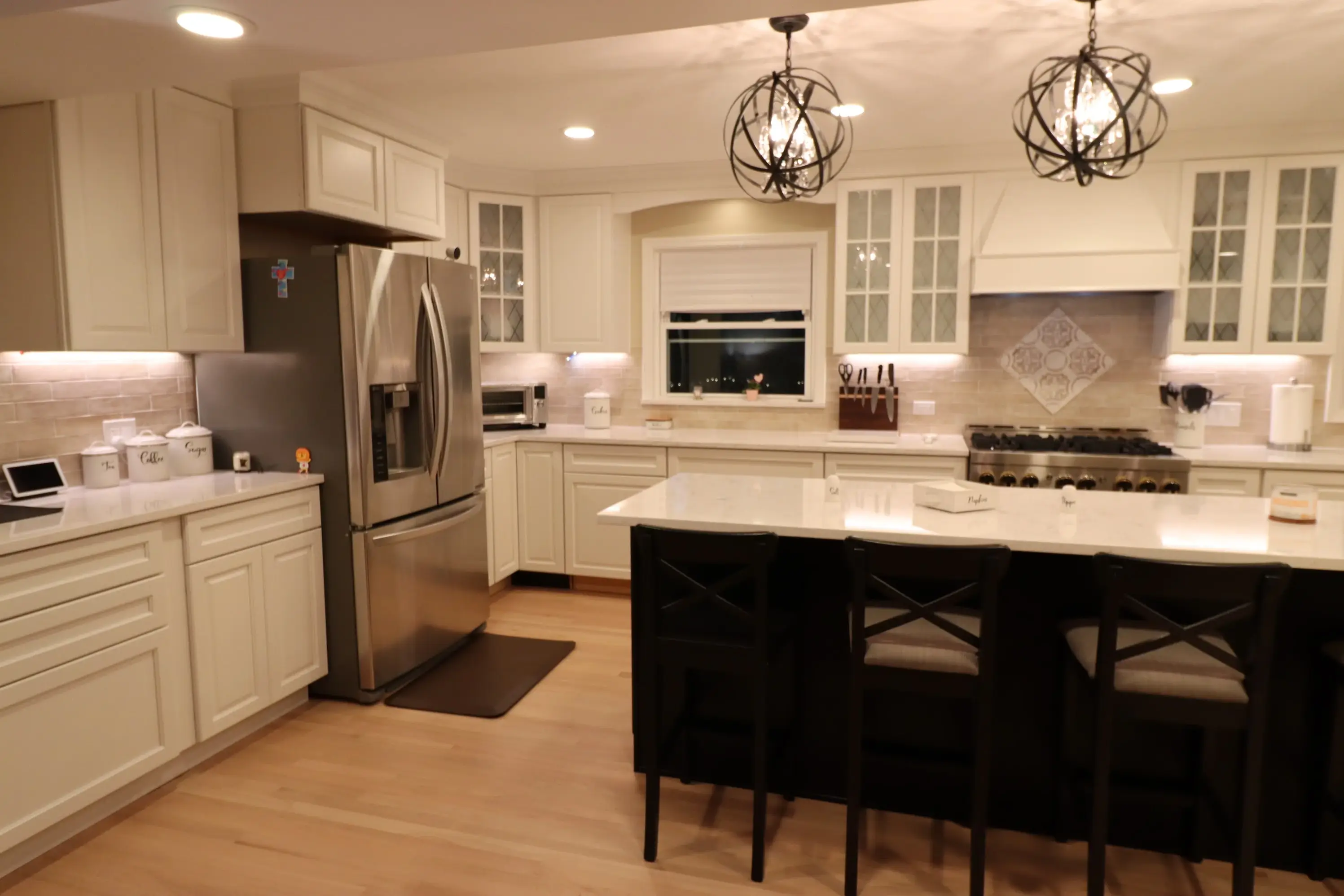 Luxury bathroom remodel in Naperville, IL with high-end finishes and custom design