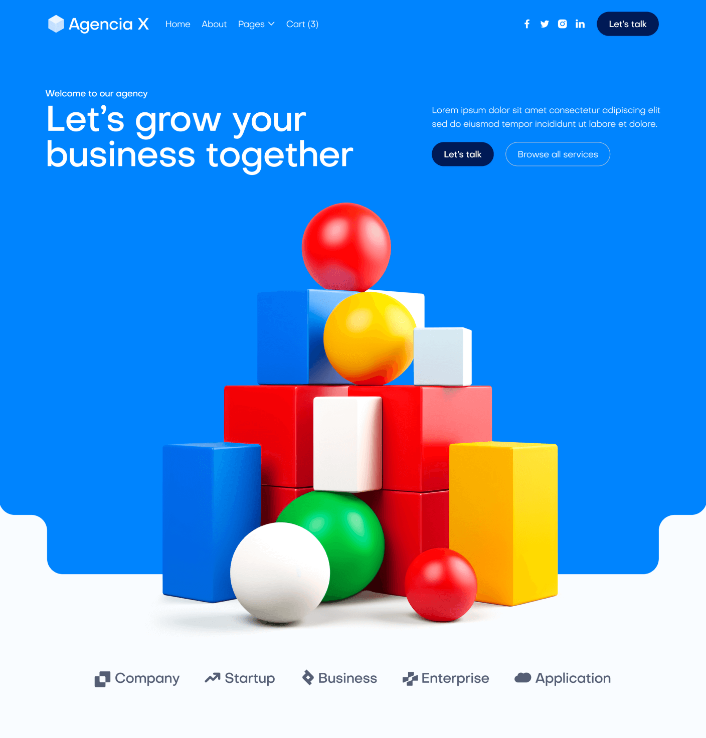 Agencia X - Home V2 Main Page Marketing Agency Webflow Template