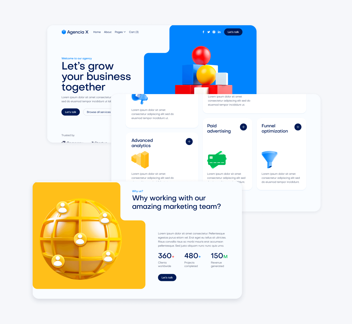 Agencia X - More Than 40 Sections Marketing Agency Webflow Template