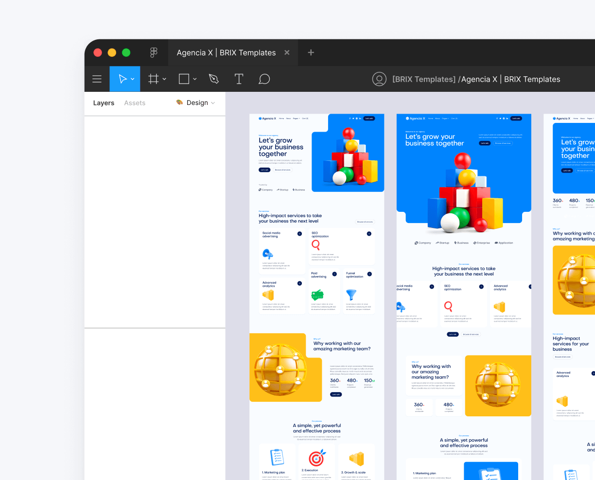 Agencia X - Figma File Included Marketing Agency Webflow Template