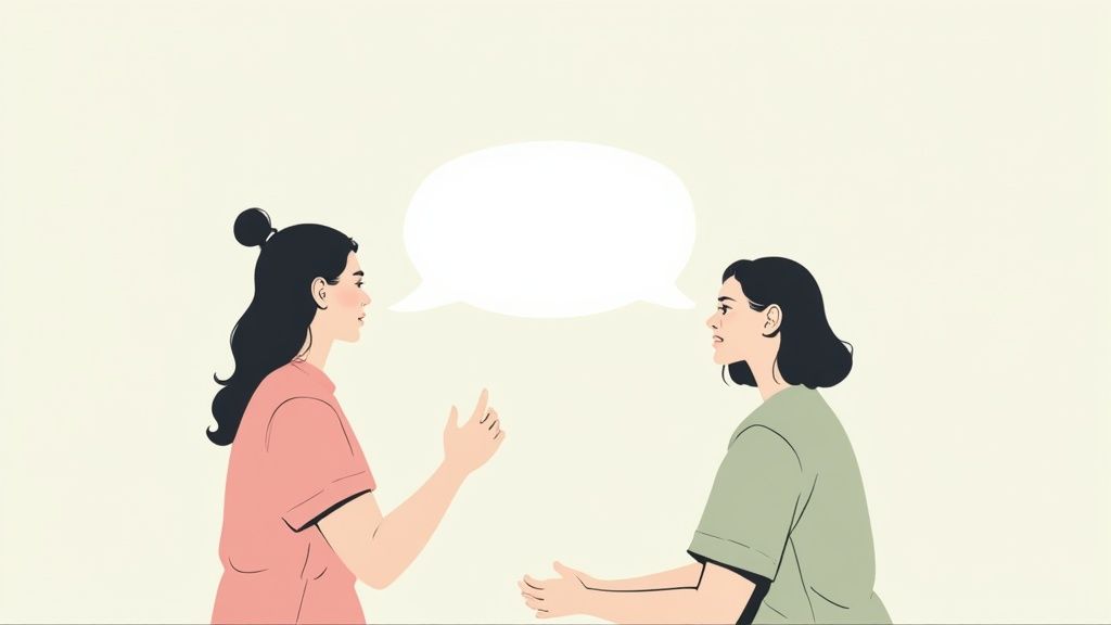 Une formatrice animant un atelier de communication avec des employés.
