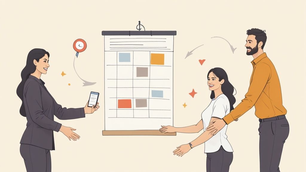 Una persona implementando un nuevo sistema en un portátil